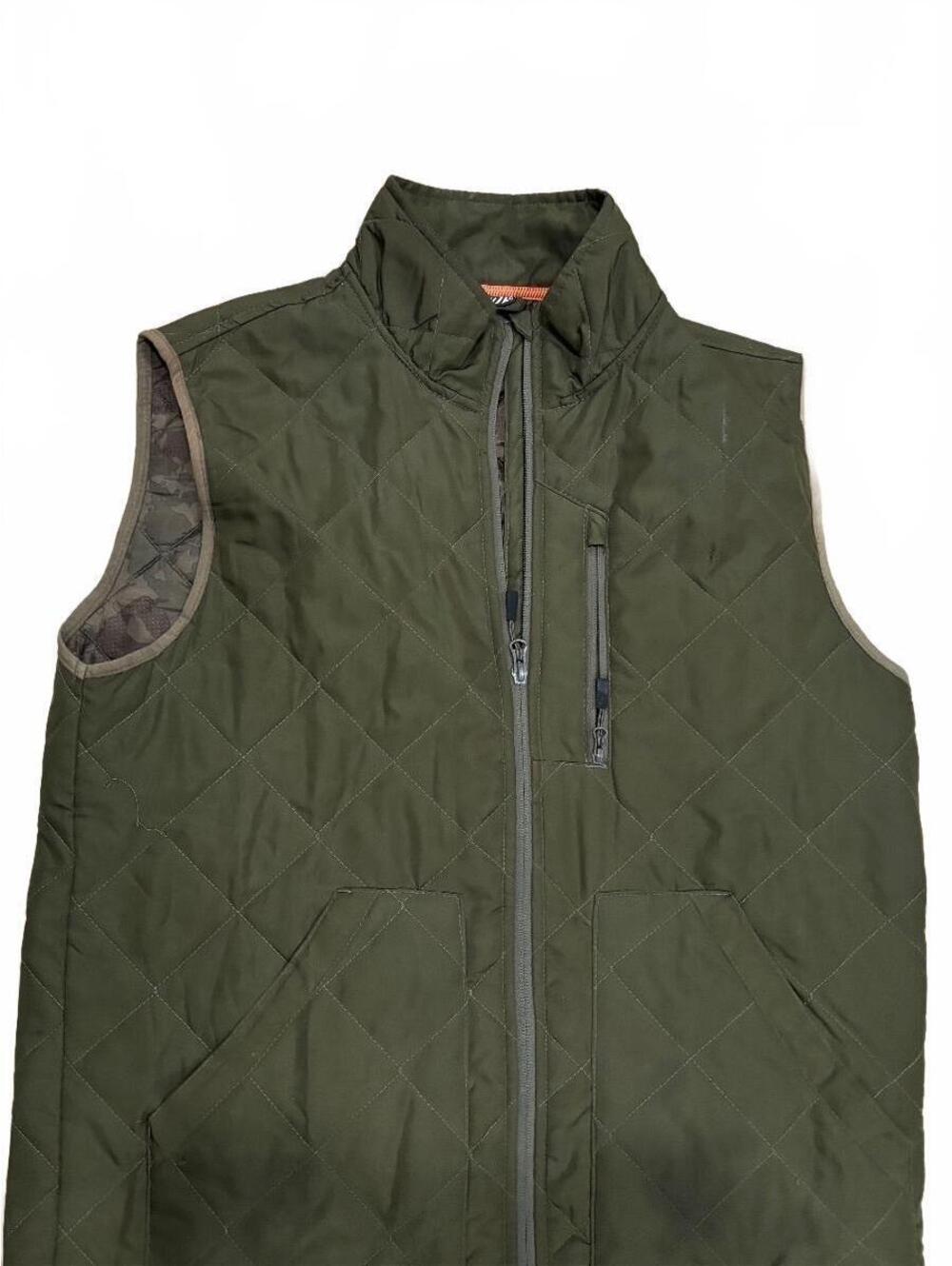 Crivit Olive Green Quilted Sleeveless Vest, Size 42